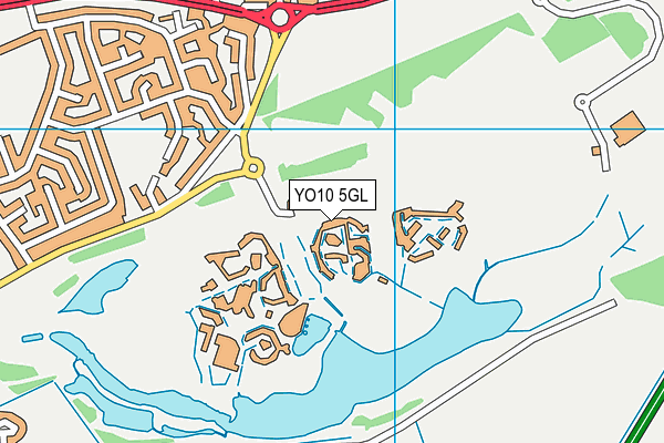 YO10 5GL map - OS VectorMap District (Ordnance Survey)