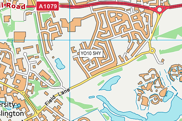 YO10 5HY map - OS VectorMap District (Ordnance Survey)