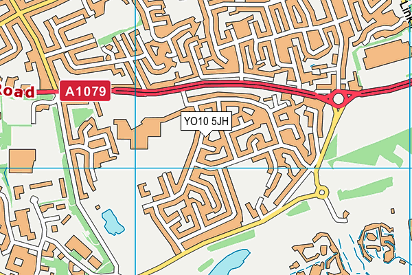 YO10 5JH map - OS VectorMap District (Ordnance Survey)
