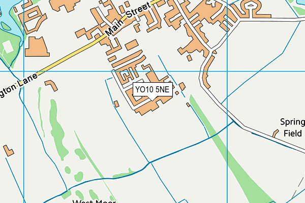 YO10 5NE map - OS VectorMap District (Ordnance Survey)