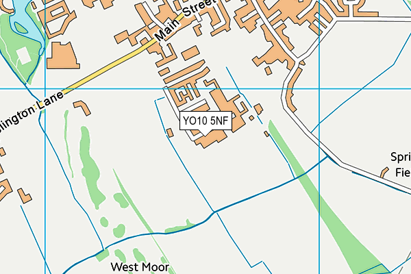 YO10 5NF map - OS VectorMap District (Ordnance Survey)