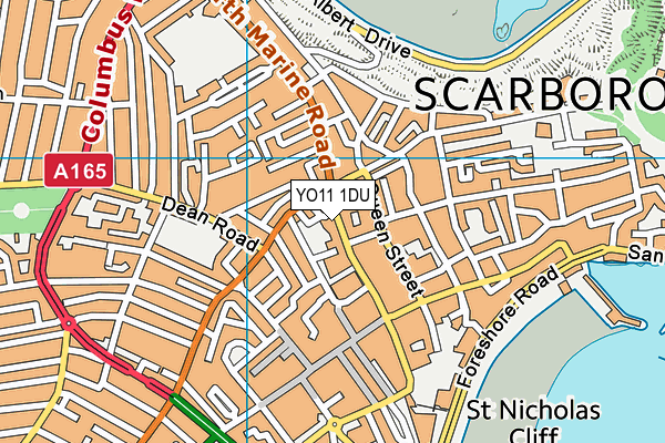 YO11 1DU map - OS VectorMap District (Ordnance Survey)