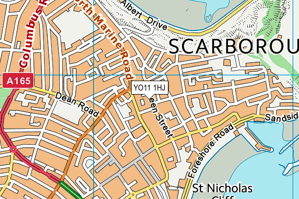 YO11 1HJ map - OS VectorMap District (Ordnance Survey)