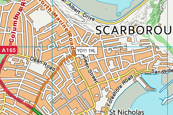 YO11 1HL map - OS VectorMap District (Ordnance Survey)