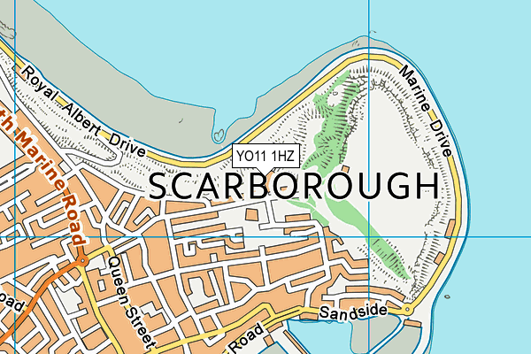 YO11 1HZ map - OS VectorMap District (Ordnance Survey)