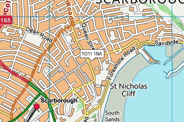 YO11 1NA map - OS VectorMap District (Ordnance Survey)