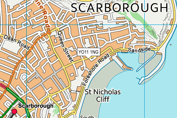 YO11 1NG map - OS VectorMap District (Ordnance Survey)