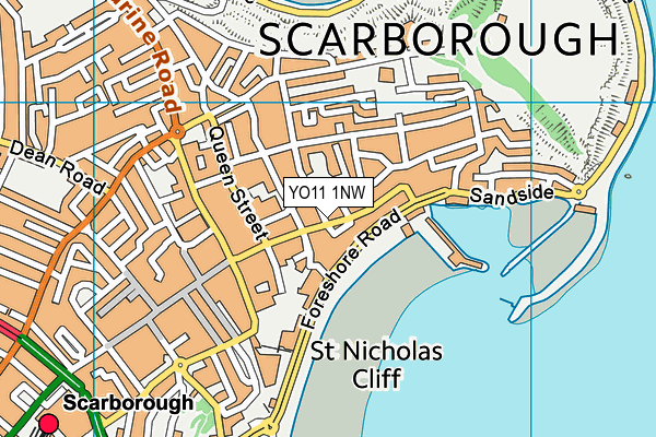 YO11 1NW map - OS VectorMap District (Ordnance Survey)