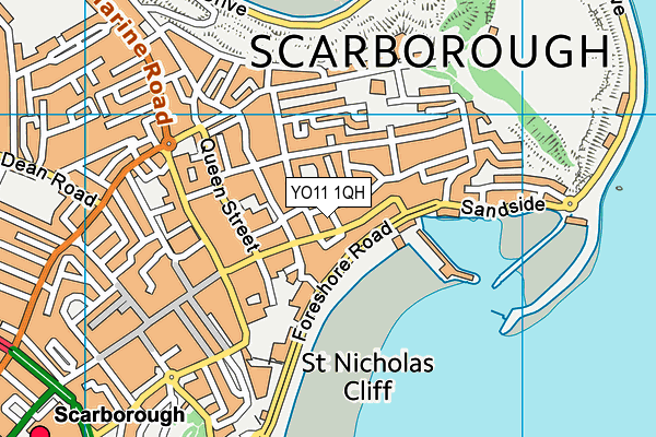 YO11 1QH map - OS VectorMap District (Ordnance Survey)