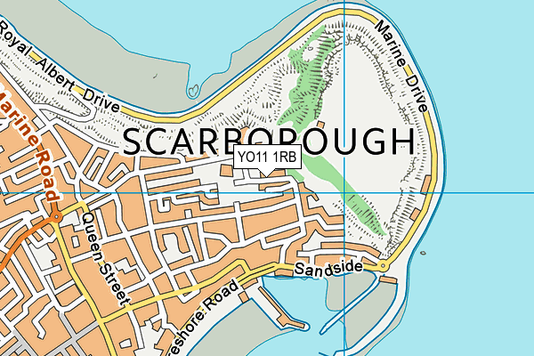 YO11 1RB map - OS VectorMap District (Ordnance Survey)