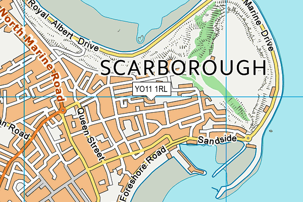 YO11 1RL map - OS VectorMap District (Ordnance Survey)