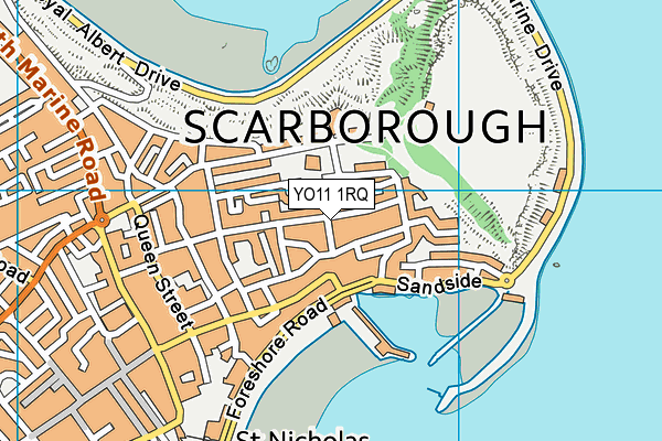 YO11 1RQ map - OS VectorMap District (Ordnance Survey)