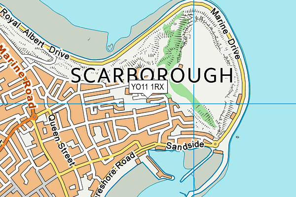 YO11 1RX map - OS VectorMap District (Ordnance Survey)