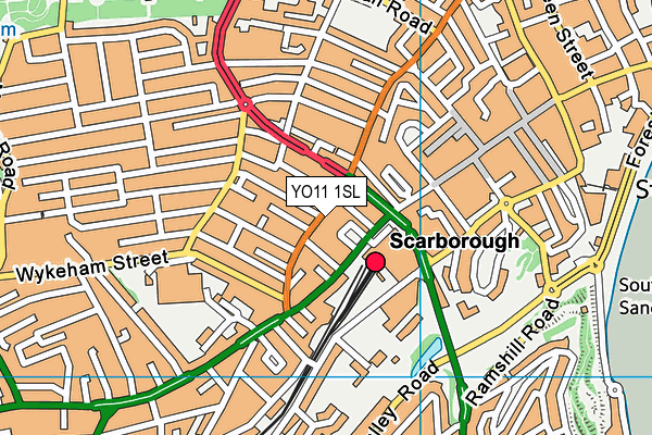 YO11 1SL map - OS VectorMap District (Ordnance Survey)