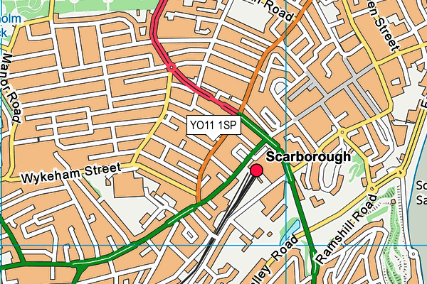 YO11 1SP map - OS VectorMap District (Ordnance Survey)