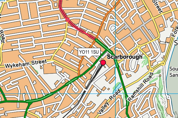 YO11 1SU map - OS VectorMap District (Ordnance Survey)