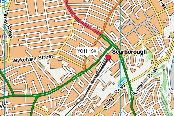 YO11 1SX map - OS VectorMap District (Ordnance Survey)