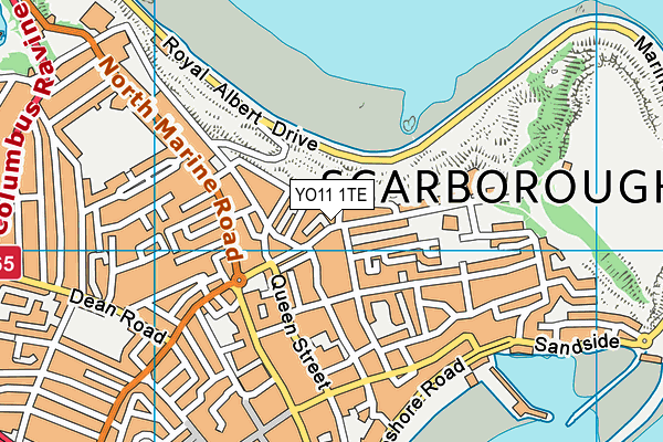 YO11 1TE map - OS VectorMap District (Ordnance Survey)