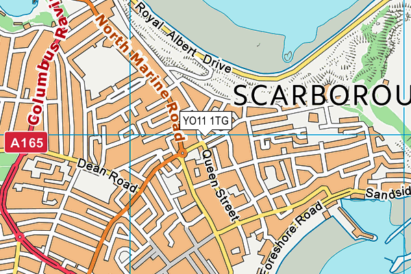 YO11 1TG map - OS VectorMap District (Ordnance Survey)