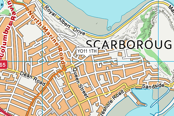 YO11 1TH map - OS VectorMap District (Ordnance Survey)