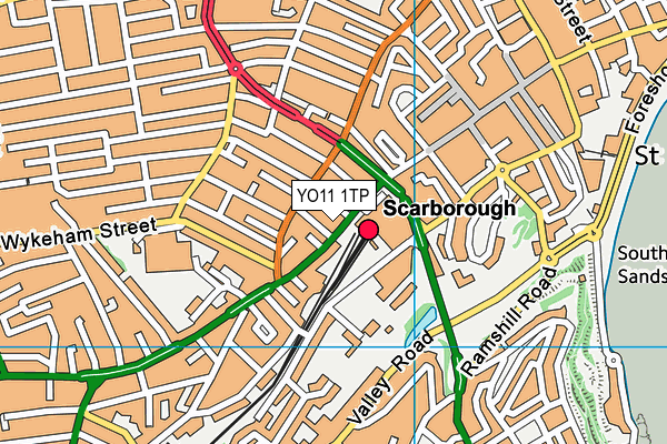 YO11 1TP map - OS VectorMap District (Ordnance Survey)