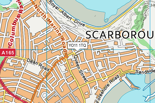 YO11 1TQ map - OS VectorMap District (Ordnance Survey)