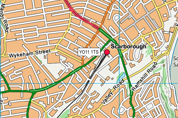 YO11 1TS map - OS VectorMap District (Ordnance Survey)