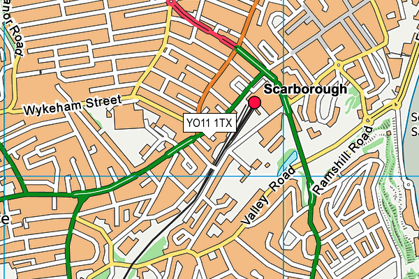 YO11 1TX map - OS VectorMap District (Ordnance Survey)