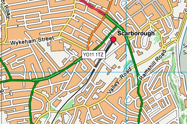 YO11 1TZ map - OS VectorMap District (Ordnance Survey)