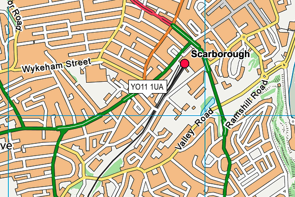 YO11 1UA map - OS VectorMap District (Ordnance Survey)