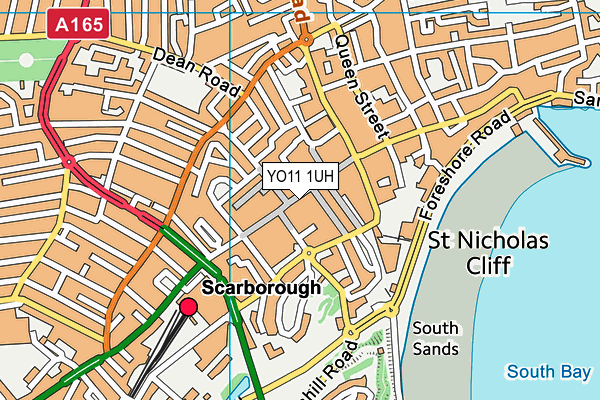 YO11 1UH map - OS VectorMap District (Ordnance Survey)