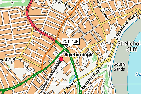 YO11 1UN map - OS VectorMap District (Ordnance Survey)