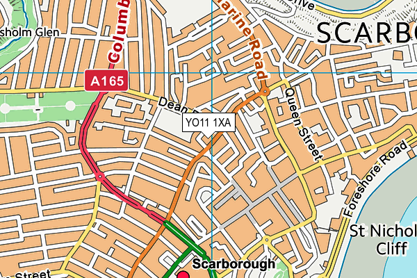 YO11 1XA map - OS VectorMap District (Ordnance Survey)