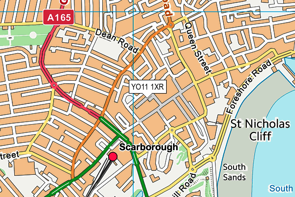 YO11 1XR map - OS VectorMap District (Ordnance Survey)