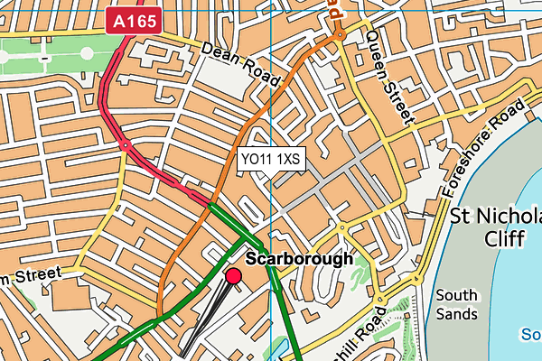 YO11 1XS map - OS VectorMap District (Ordnance Survey)