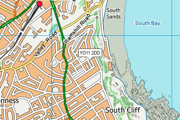 YO11 2DD map - OS VectorMap District (Ordnance Survey)