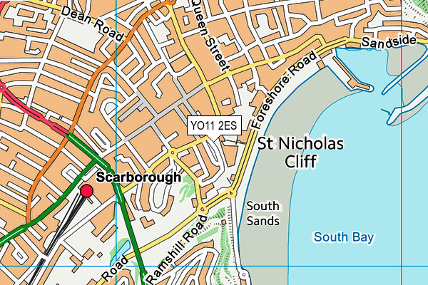 YO11 2ES map - OS VectorMap District (Ordnance Survey)