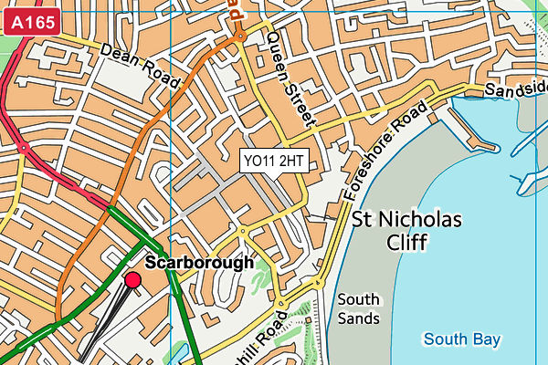 YO11 2HT map - OS VectorMap District (Ordnance Survey)