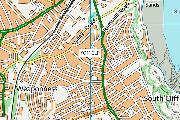 YO11 2LP map - OS VectorMap District (Ordnance Survey)