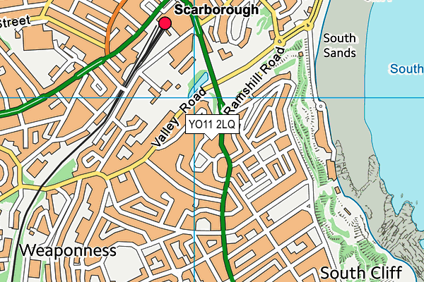 YO11 2LQ map - OS VectorMap District (Ordnance Survey)