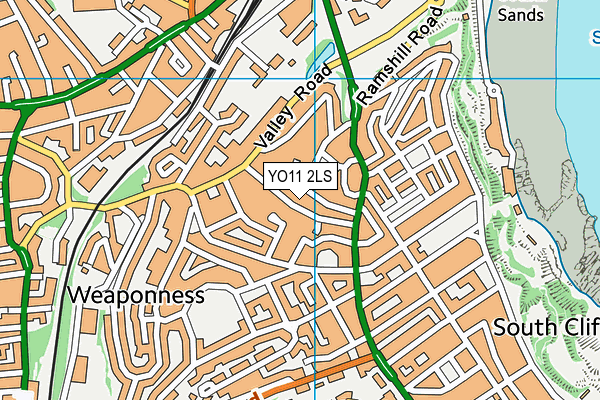 YO11 2LS map - OS VectorMap District (Ordnance Survey)