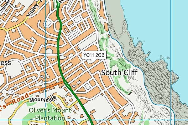 YO11 2QB map - OS VectorMap District (Ordnance Survey)