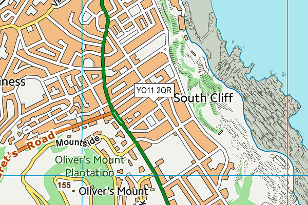 YO11 2QR map - OS VectorMap District (Ordnance Survey)