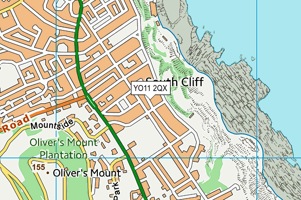 YO11 2QX map - OS VectorMap District (Ordnance Survey)