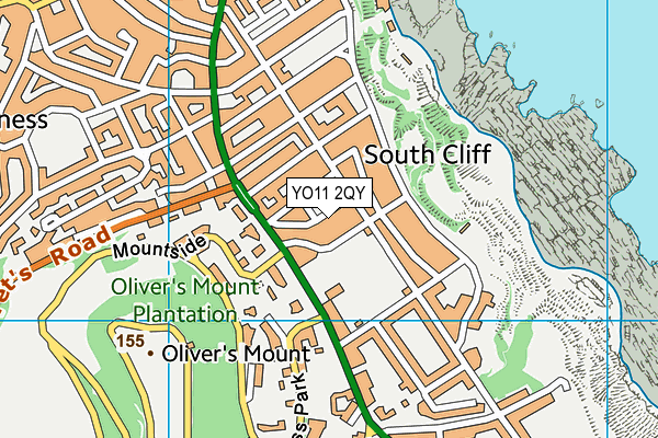 YO11 2QY map - OS VectorMap District (Ordnance Survey)