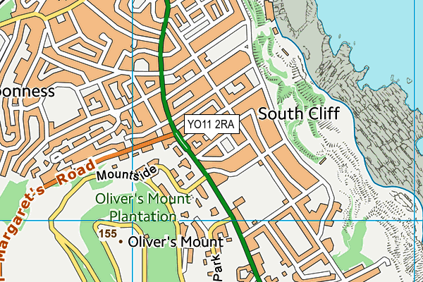 YO11 2RA map - OS VectorMap District (Ordnance Survey)