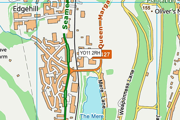 YO11 2RH map - OS VectorMap District (Ordnance Survey)