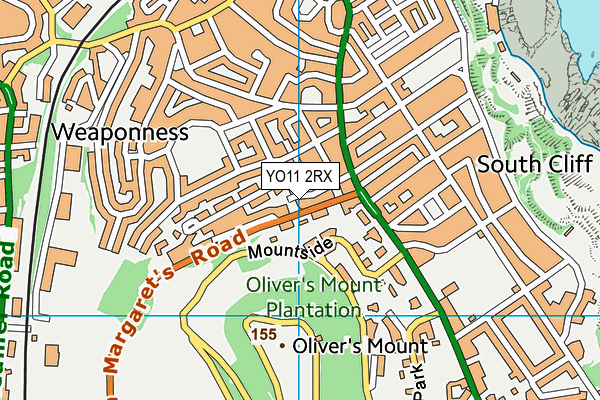 YO11 2RX map - OS VectorMap District (Ordnance Survey)