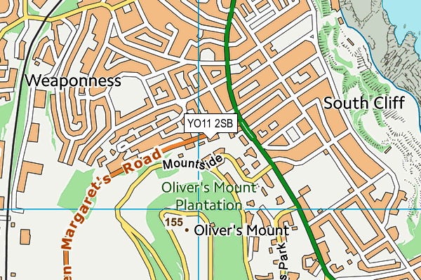YO11 2SB map - OS VectorMap District (Ordnance Survey)