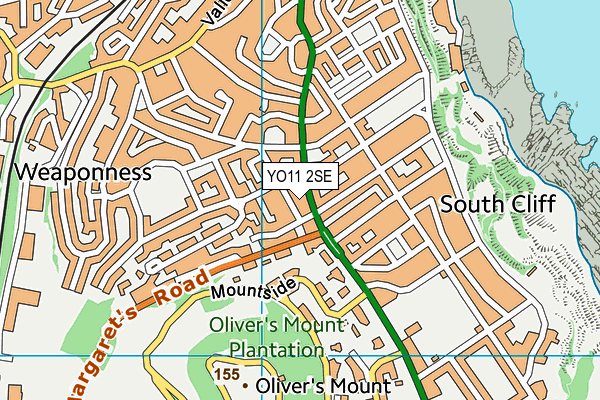YO11 2SE map - OS VectorMap District (Ordnance Survey)